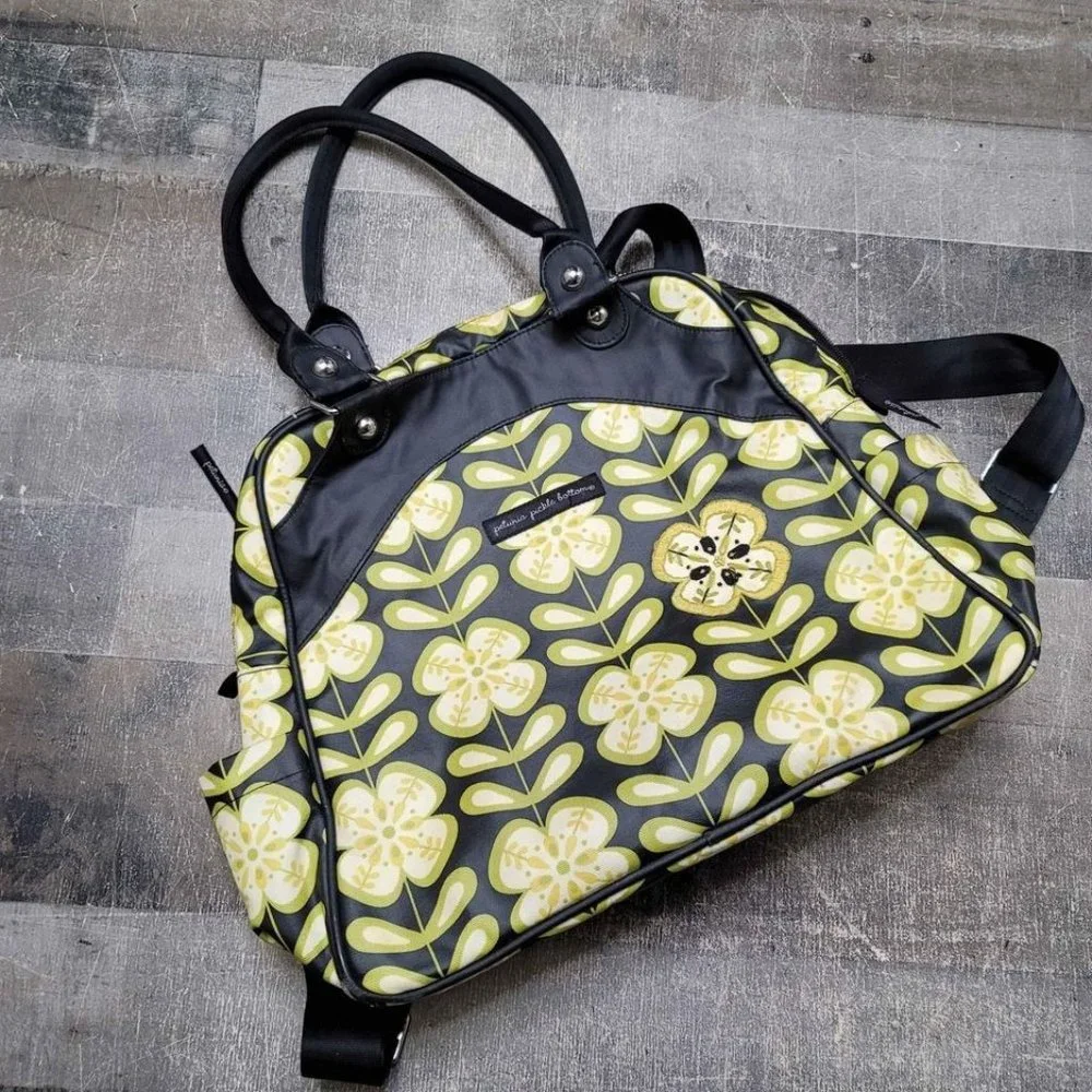 Petunia Pickle Bottom Glazed Sashay Satchel Diaper Bag Backpack